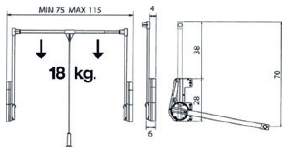 OSENA Lift Dolap Asansörü · 3201-12 — Teknik çizim