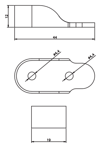 Zamak Oval Flanş · 4135 — Teknik çizim