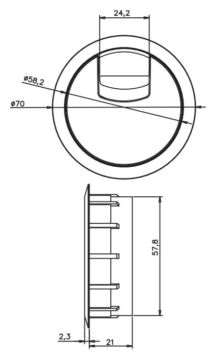 Yuvarlak Kablo Kanalı · 4161 — Teknik çizim